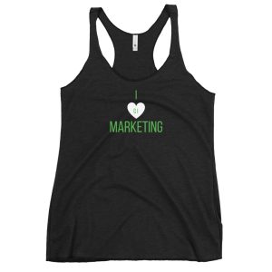 Stacked I Love Marketing Women's Racerback Tank